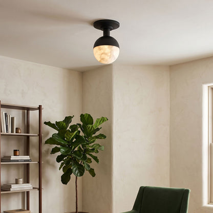 Nevan Alabaster Flush Mount Ceiling Light
