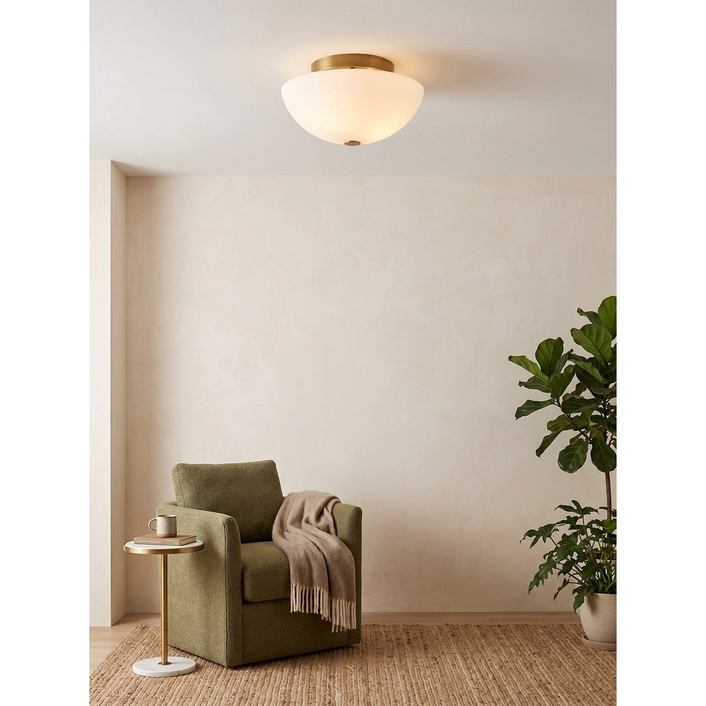 Jeanne White Flush Mount