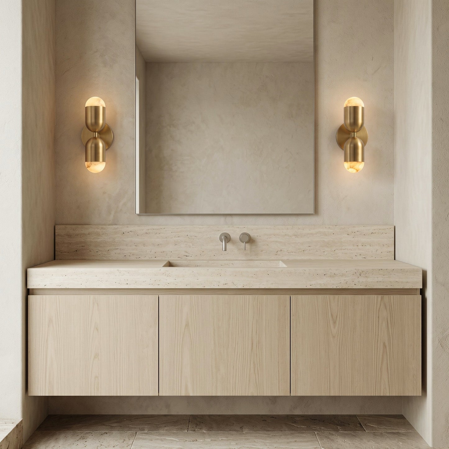 Variscite Alabaster Wall Sconce