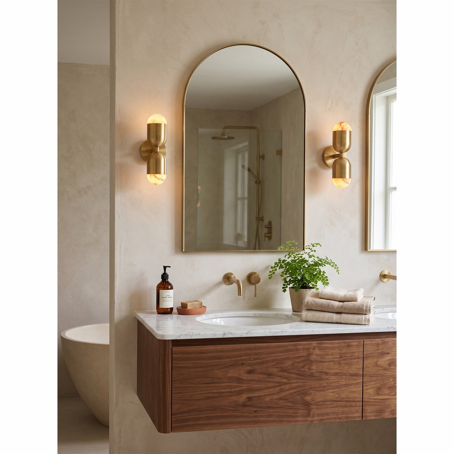 Variscite Alabaster Wall Sconce