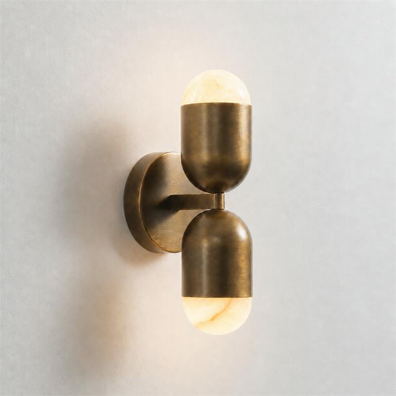 Variscite Alabaster Wall Sconce
