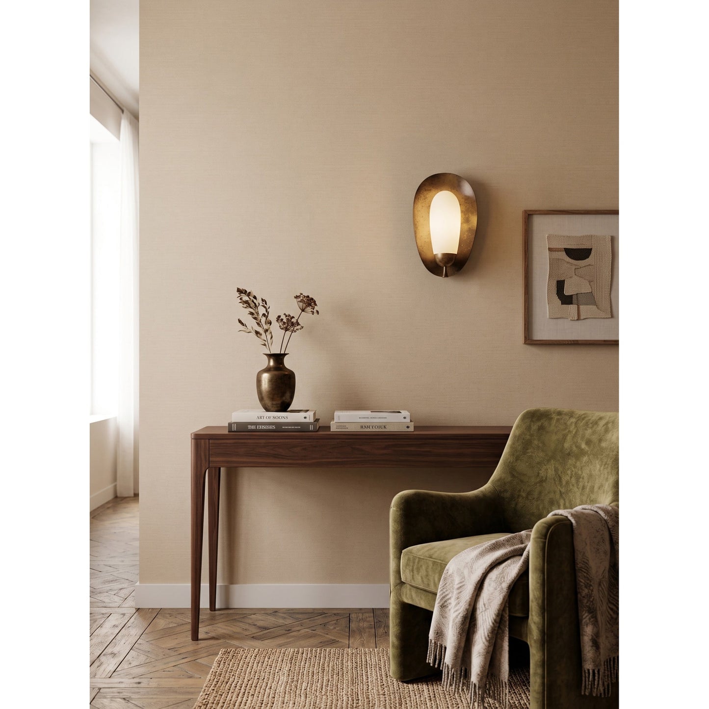 Prehnite Blossom Glass Wall Sconce