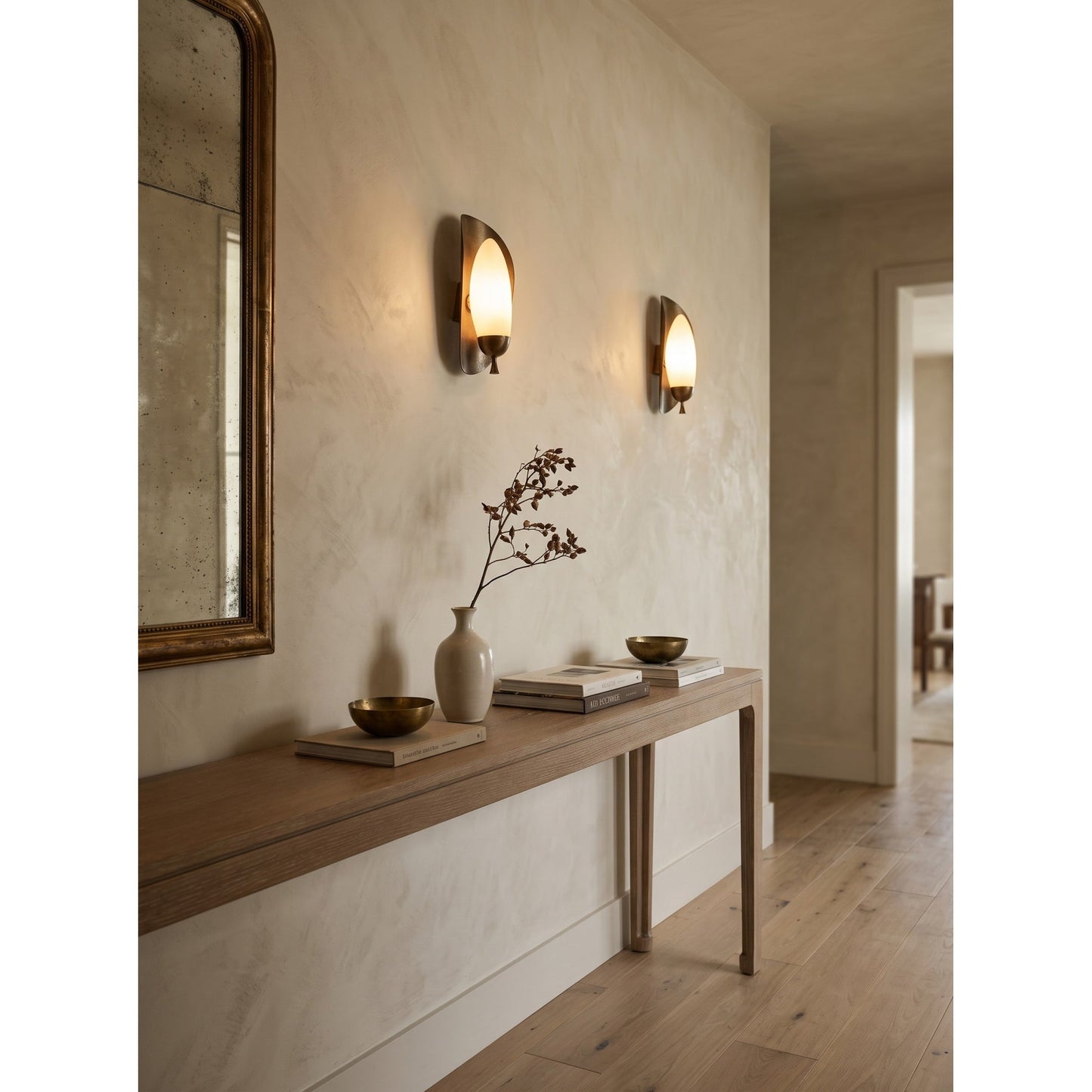 Prehnite Blossom Glass Wall Sconce