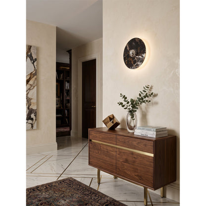Marisol Black Gold Marble Wall Sconce