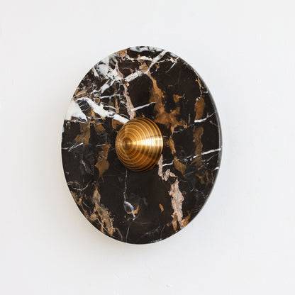 Marisol Black Gold Marble Wall Sconce