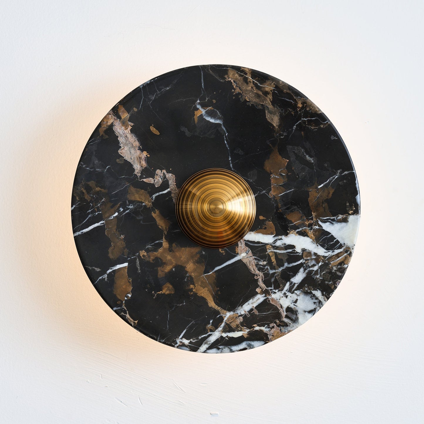 Marisol Black Gold Marble Wall Sconce