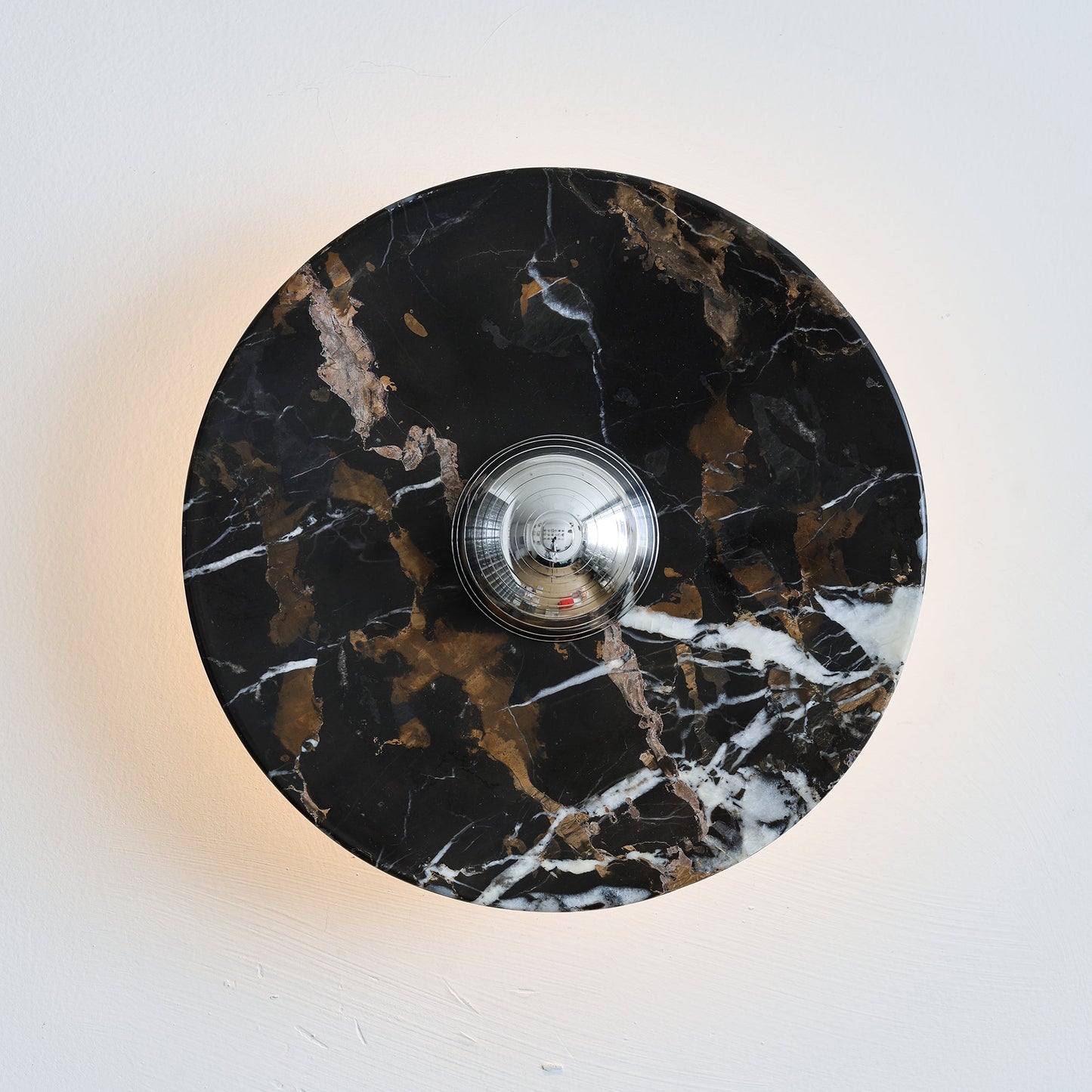 Marisol Black Gold Marble Wall Sconce