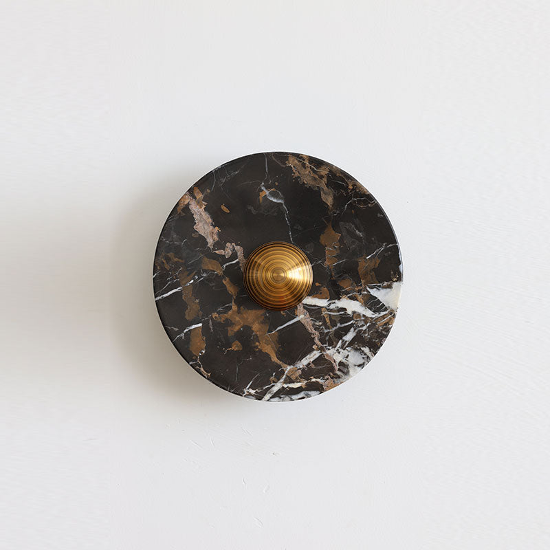 Marisol Black Gold Marble Wall Sconce