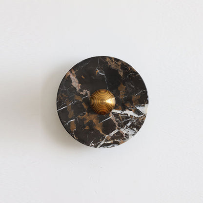 Marisol Black Gold Marble Wall Sconce