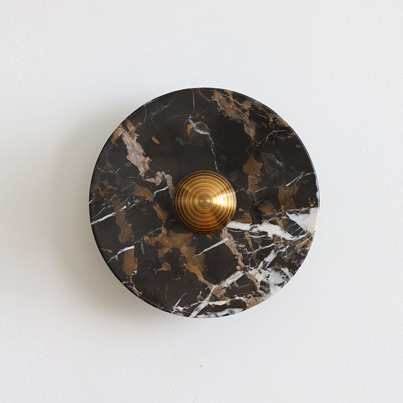 Marisol Black Gold Marble Wall Sconce