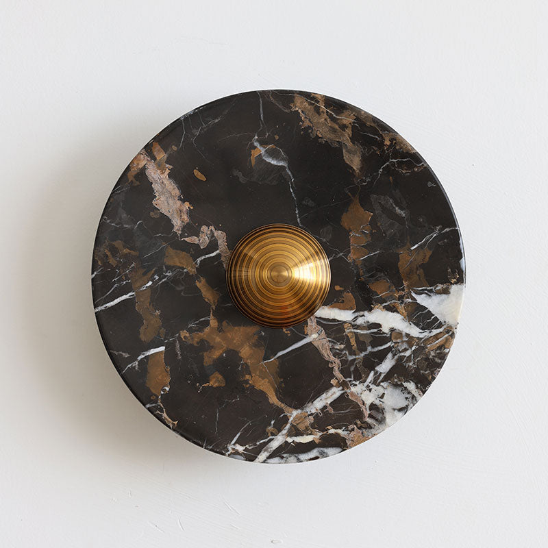 Marisol Black Gold Marble Wall Sconce