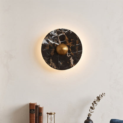 Marisol Black Gold Marble Wall Sconce