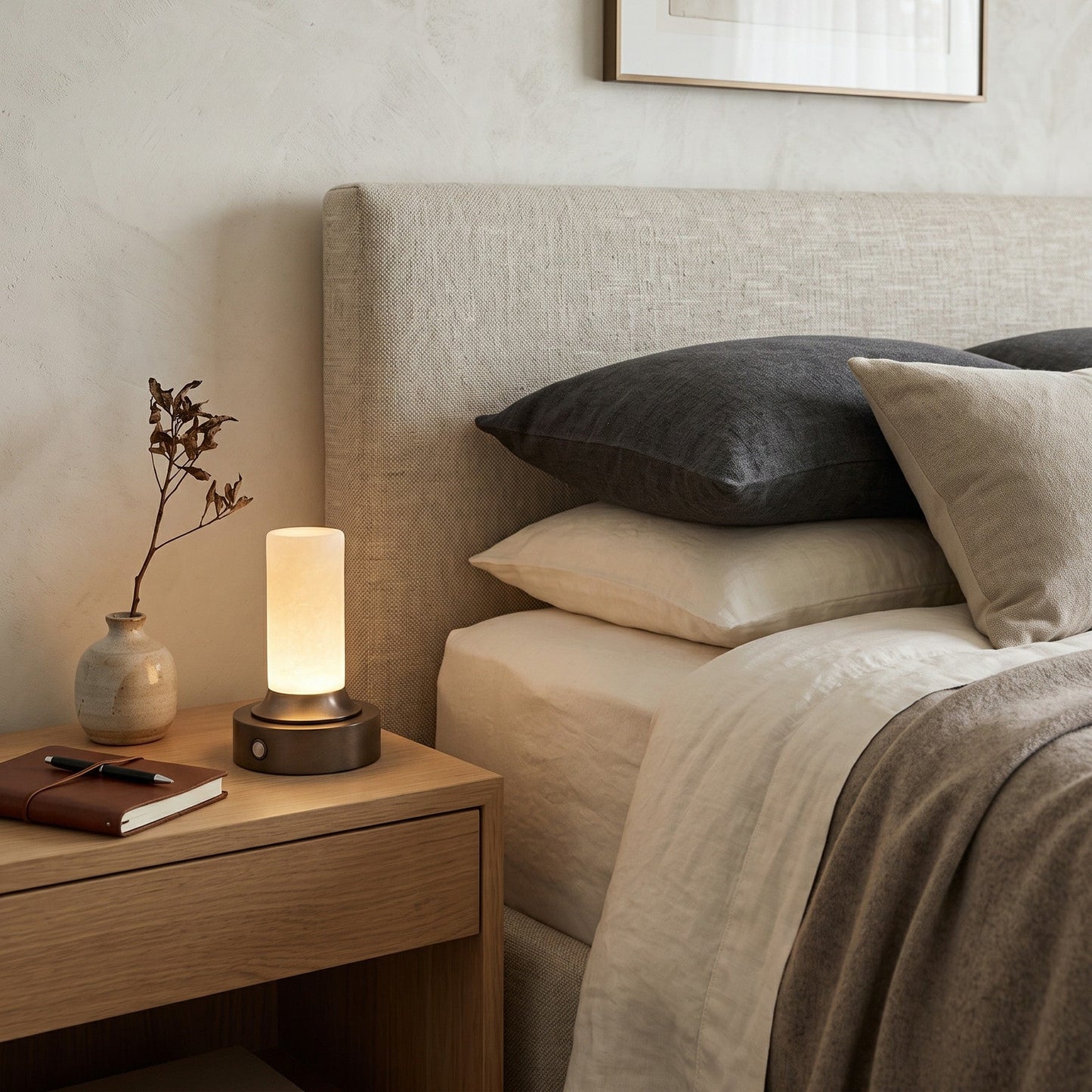 Solai Alabaster Table Lamp (Built-in Battery)
