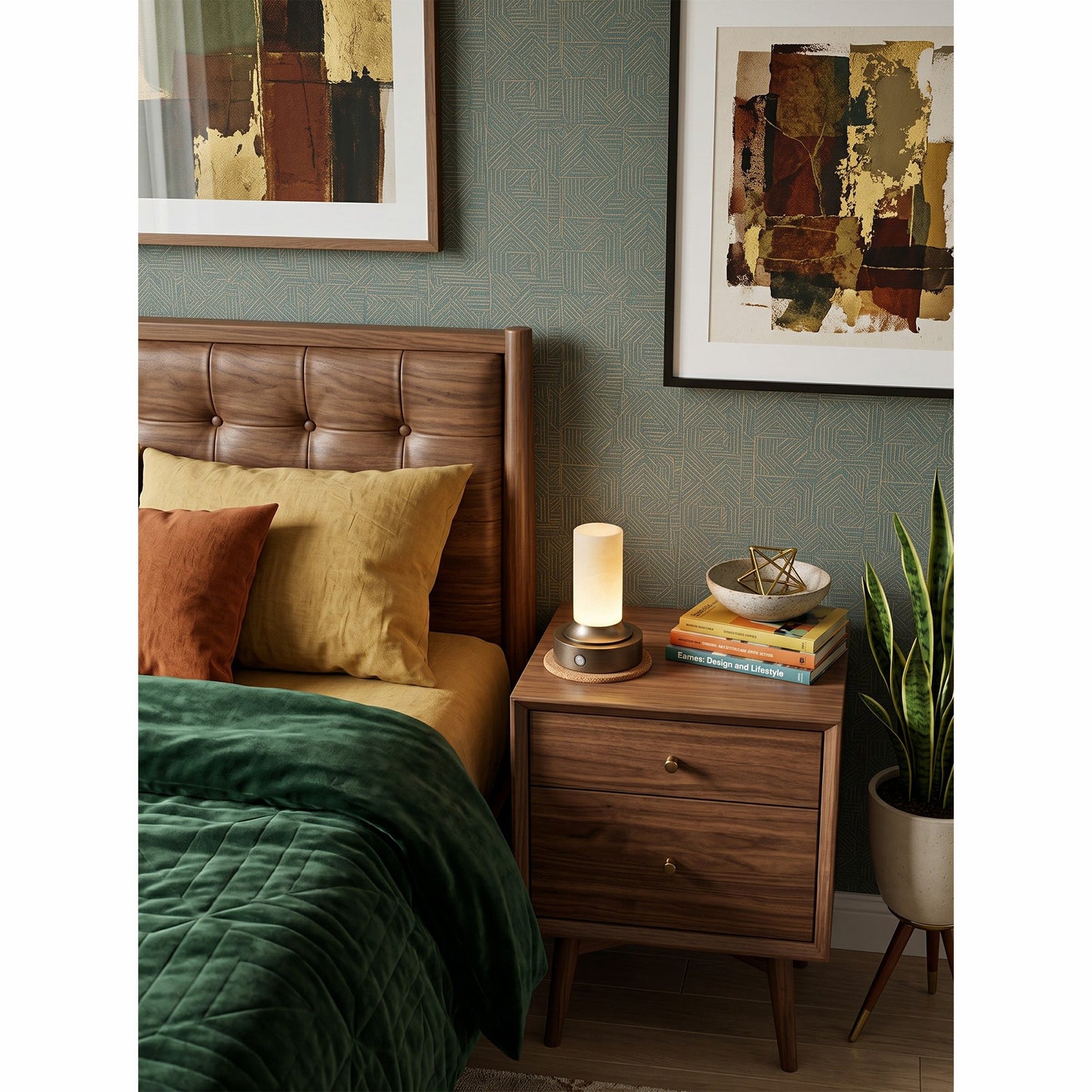 Solai Alabaster Table Lamp (Built-in Battery)
