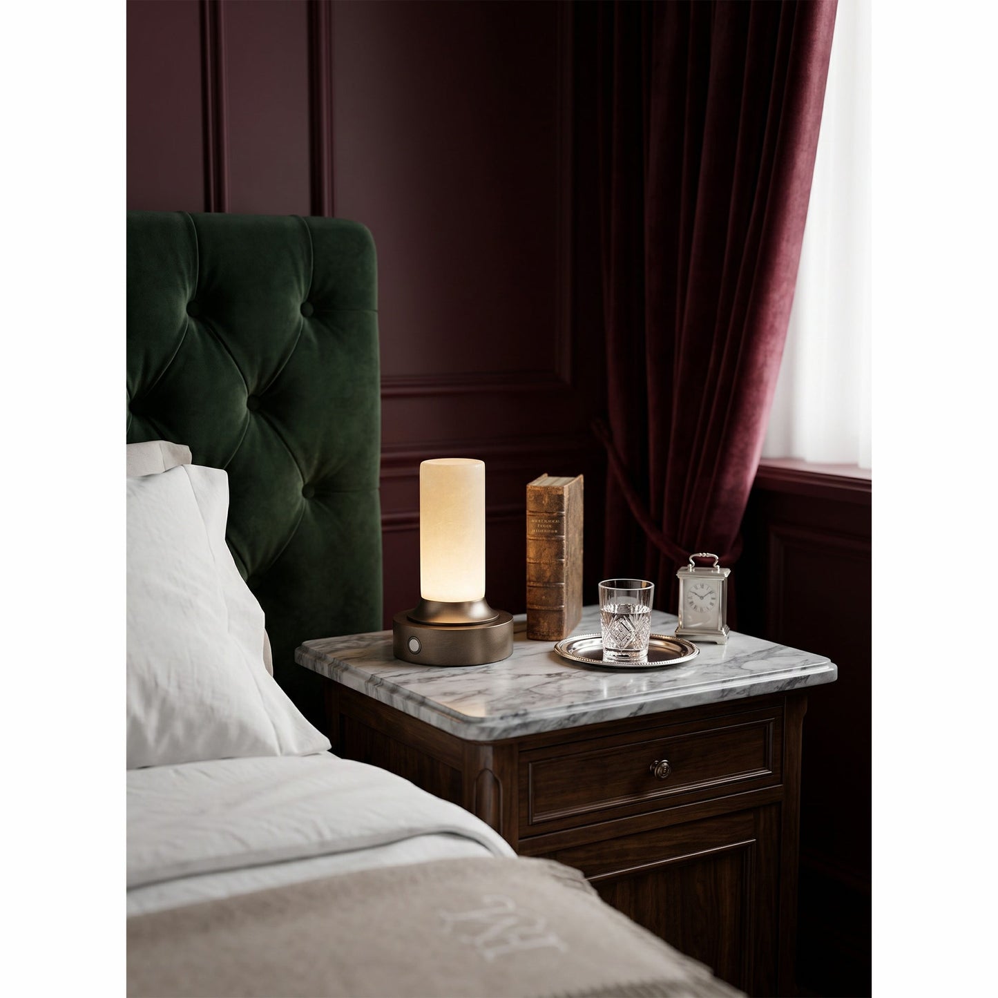 Solai Alabaster Table Lamp (Built-in Battery)