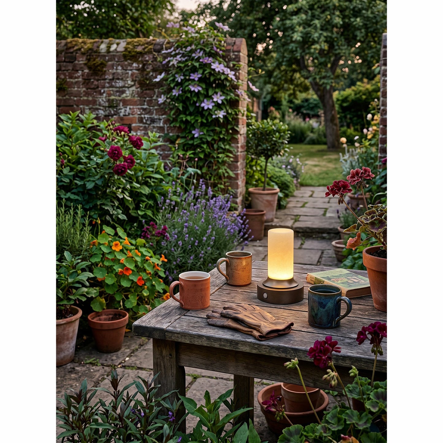 Solai Alabaster Table Lamp (Built-in Battery)