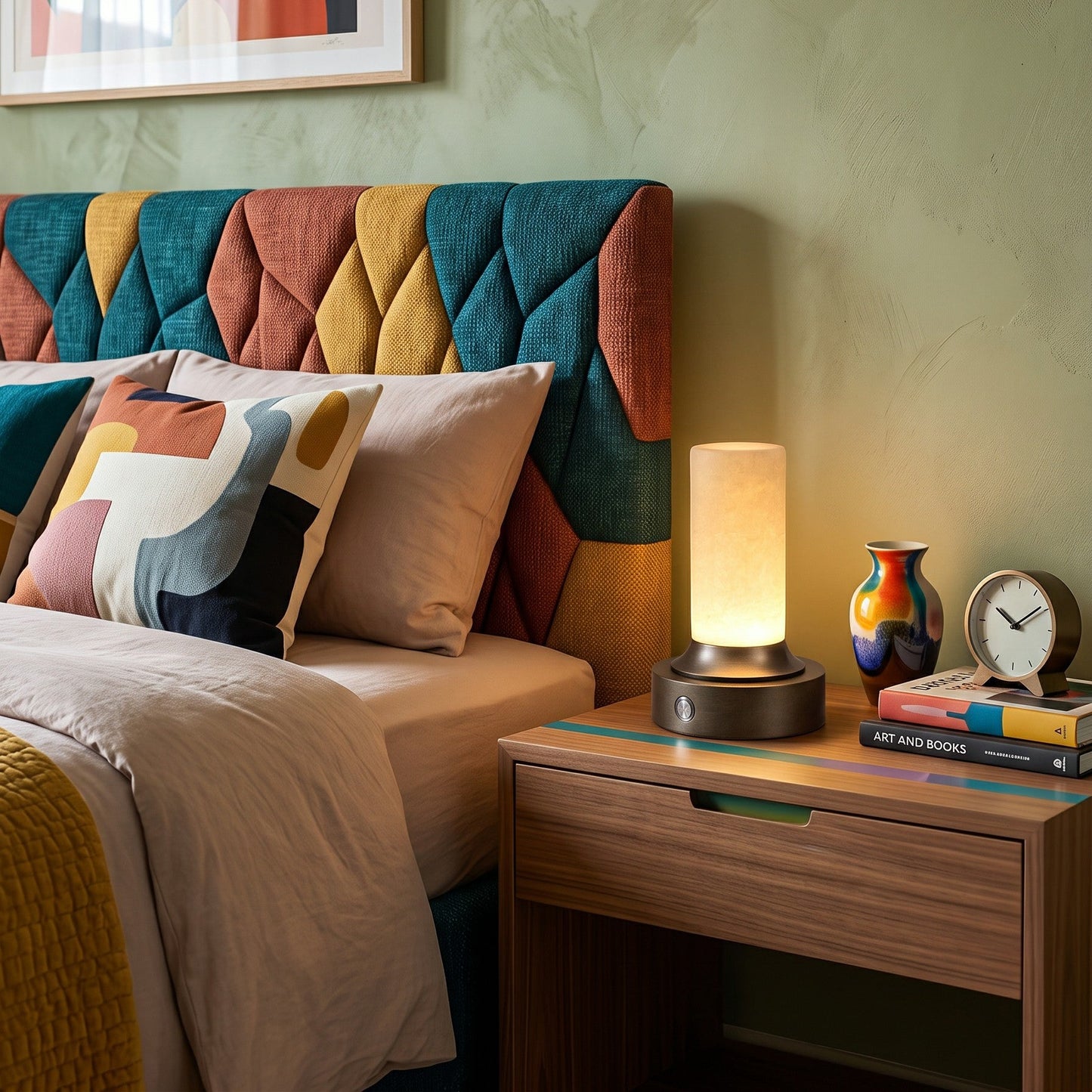 Solai Alabaster Table Lamp (Built-in Battery)