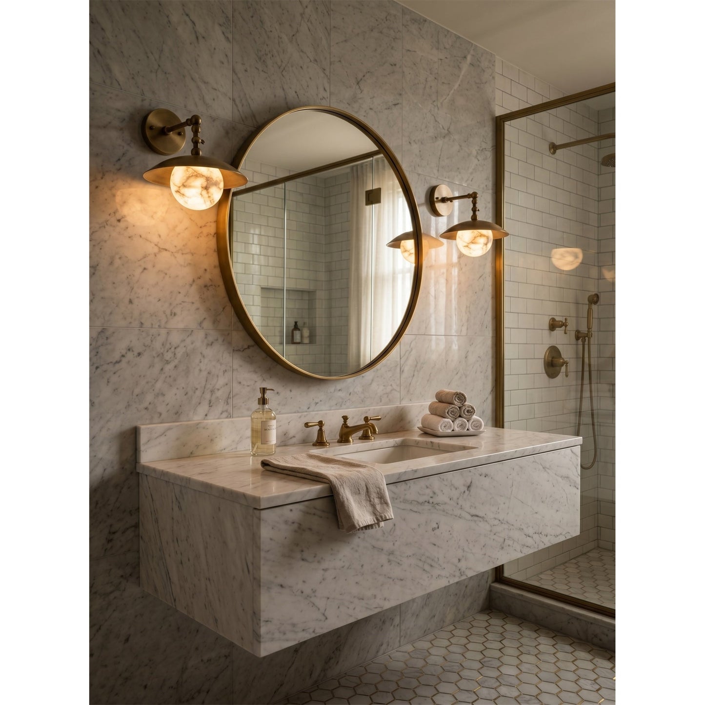 Marie Petite Alabaster Wall Sconce