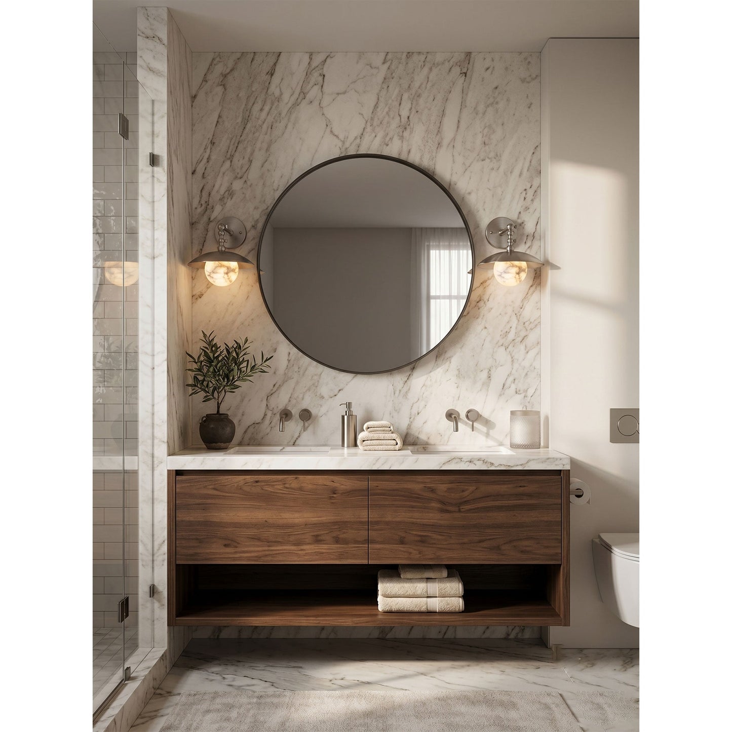 Marie Petite Alabaster Wall Sconce