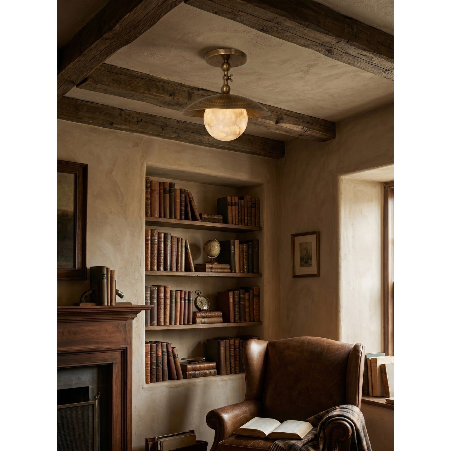 Marie Petite Hammer Pattern Flush Mount