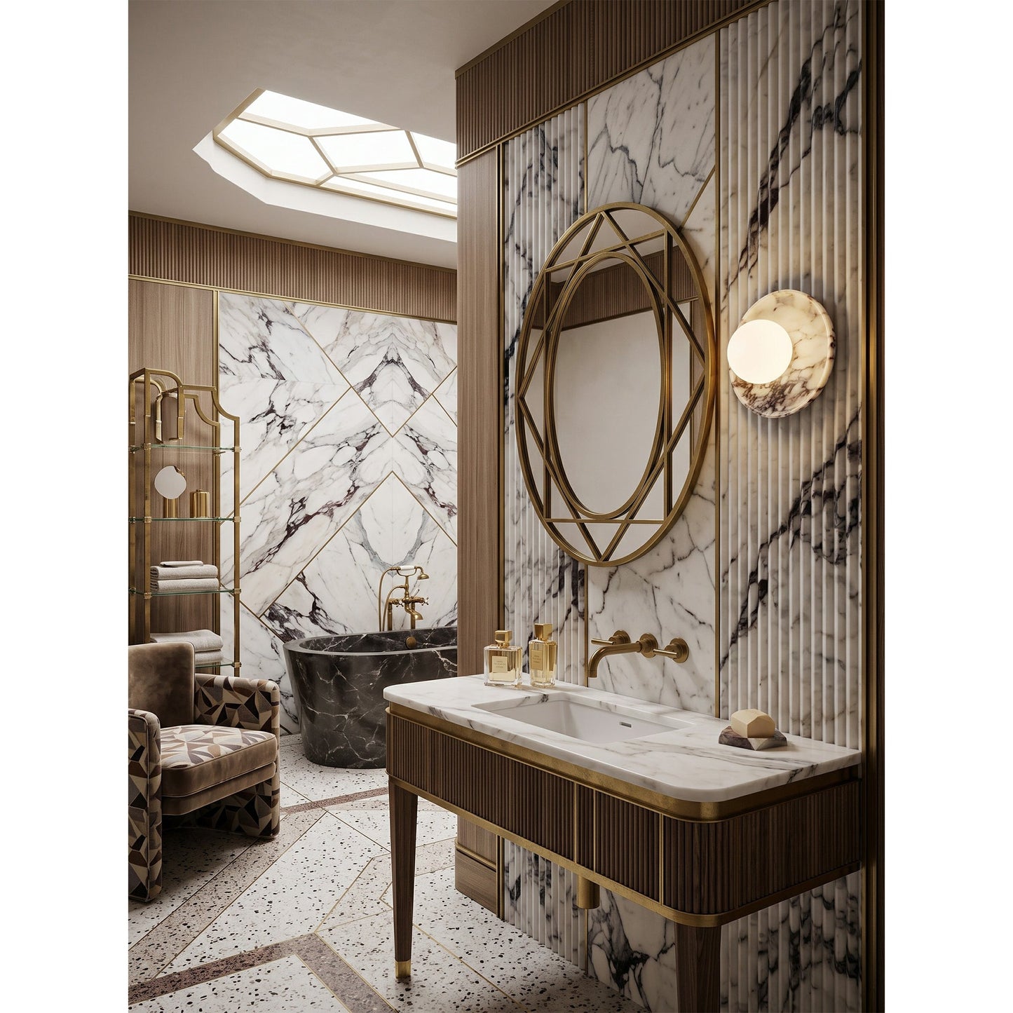 Islune Marble Onyx Wall Sconce