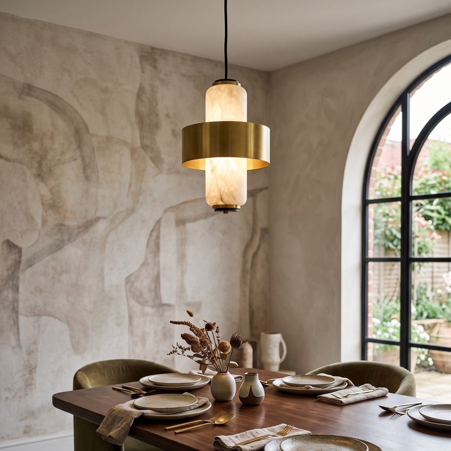 Jovine Alabaster Pendant Lamp