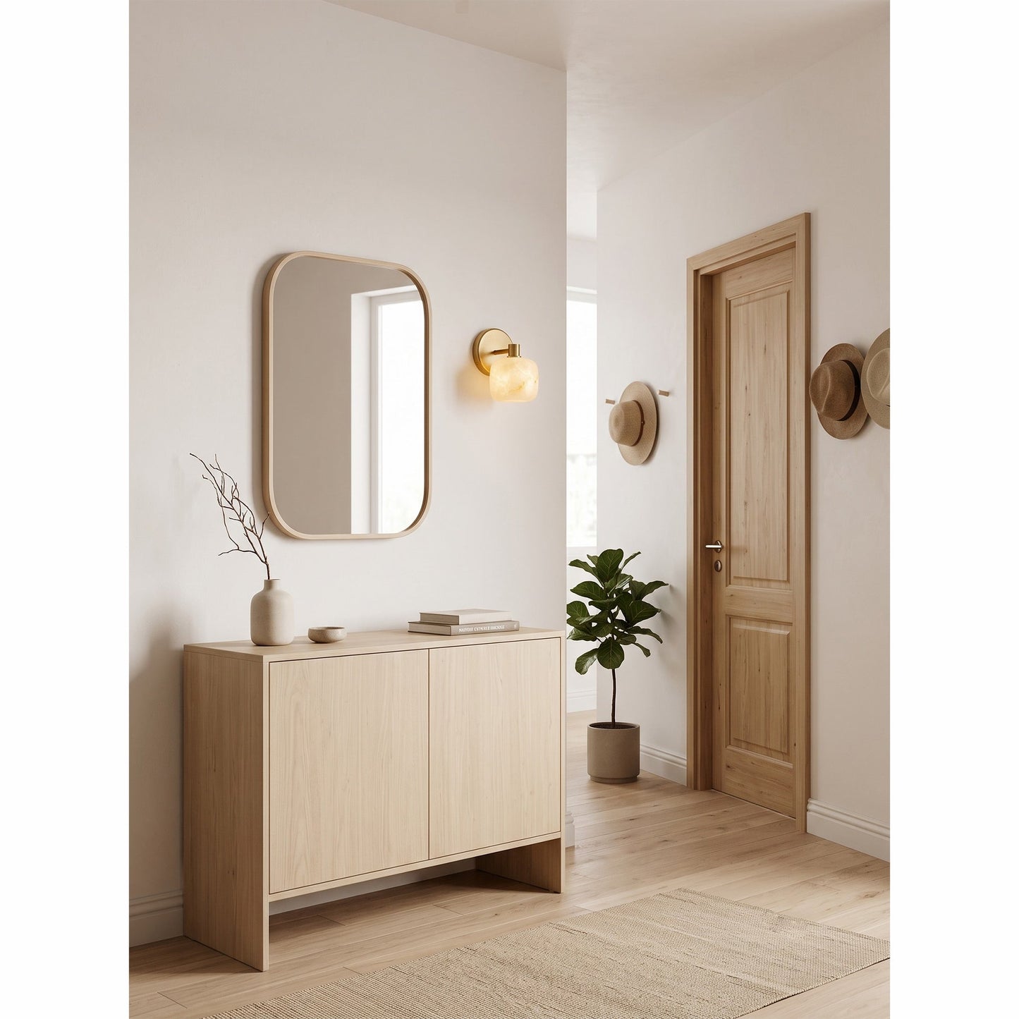 Halance Alabaster Wall Sconce