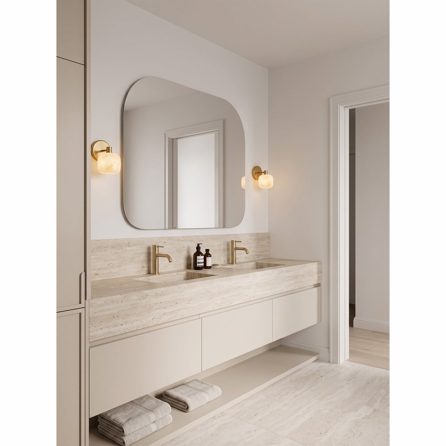 Halance Alabaster Wall Sconce