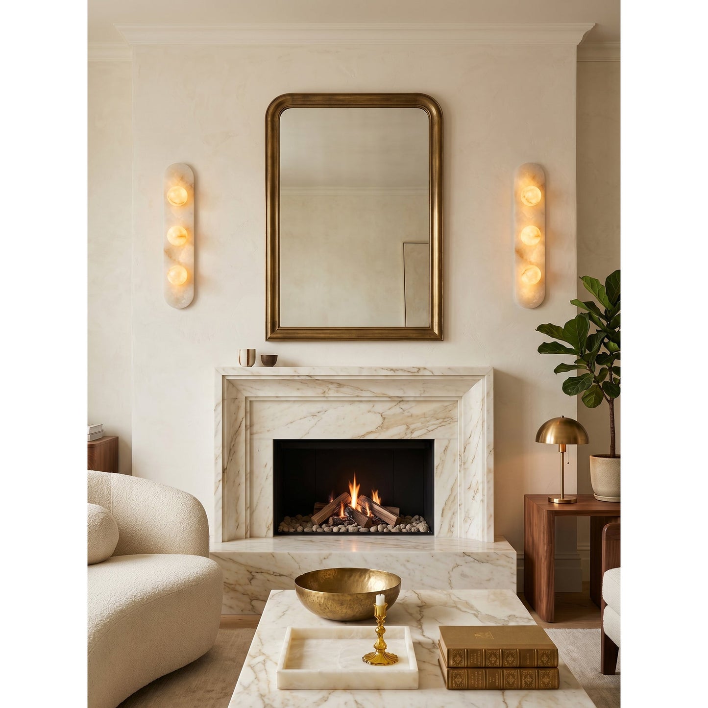 Modulo Alabaster Wall Sconce