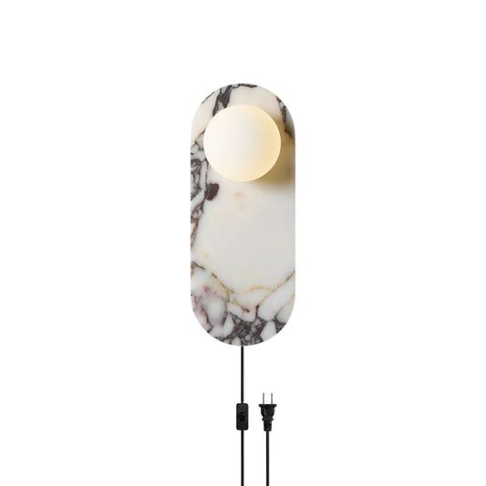 Bela Marble Plug-in Wall Sconce