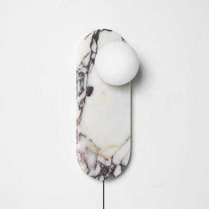 Bela Marble Plug-in Wall Sconce