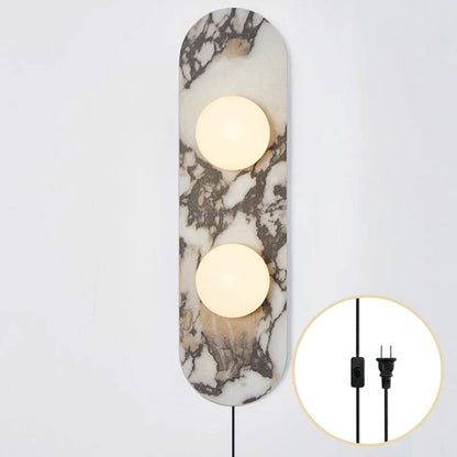 Bela Marble Plug-in Wall Sconce