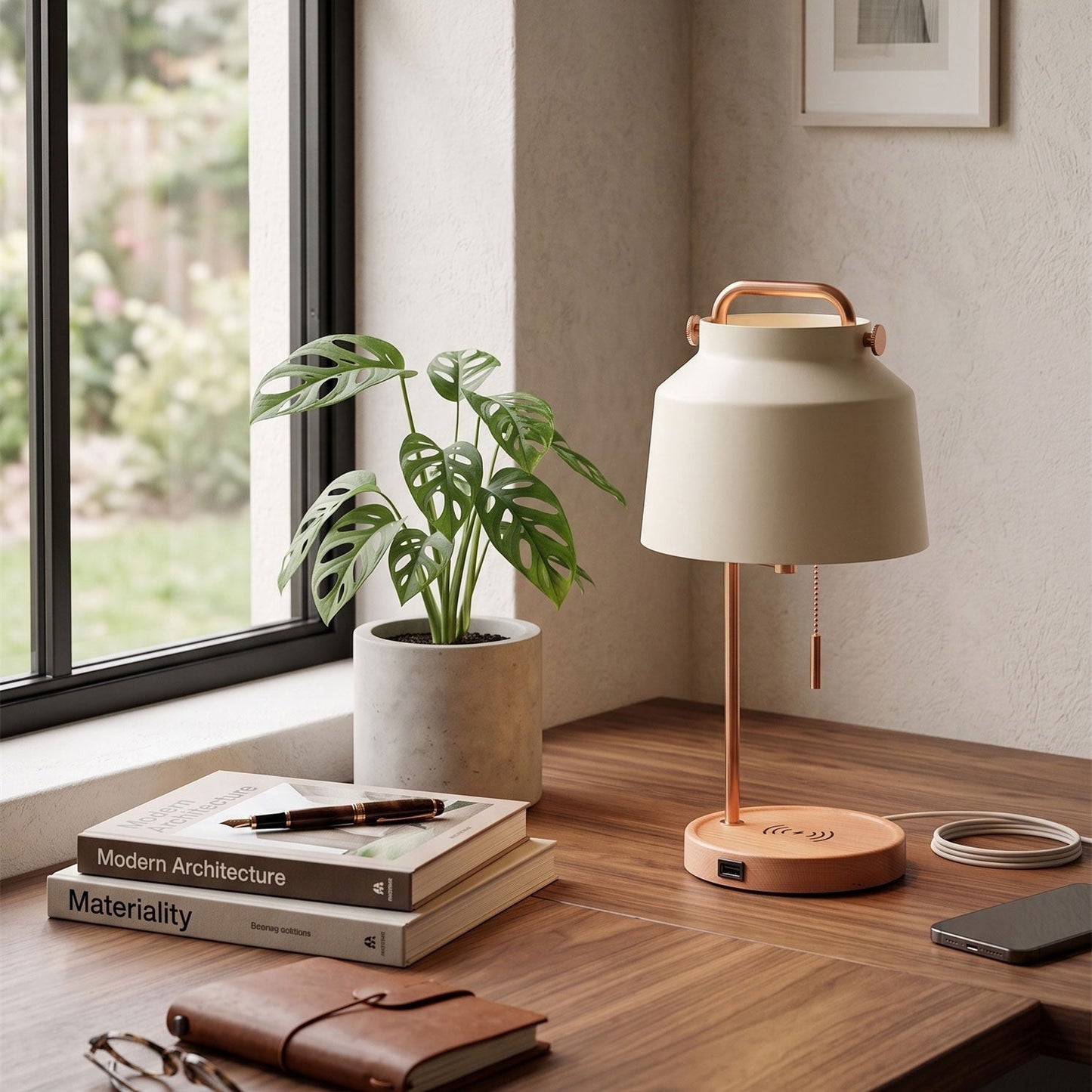 Naima USB Table Lamp (Wireless Charging Version)