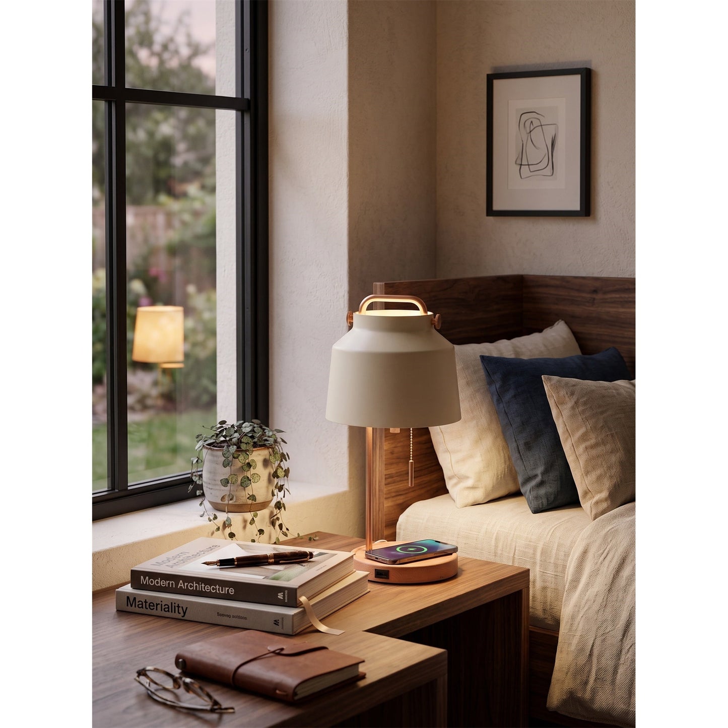 Naima USB Table Lamp (Wireless Charging Version)