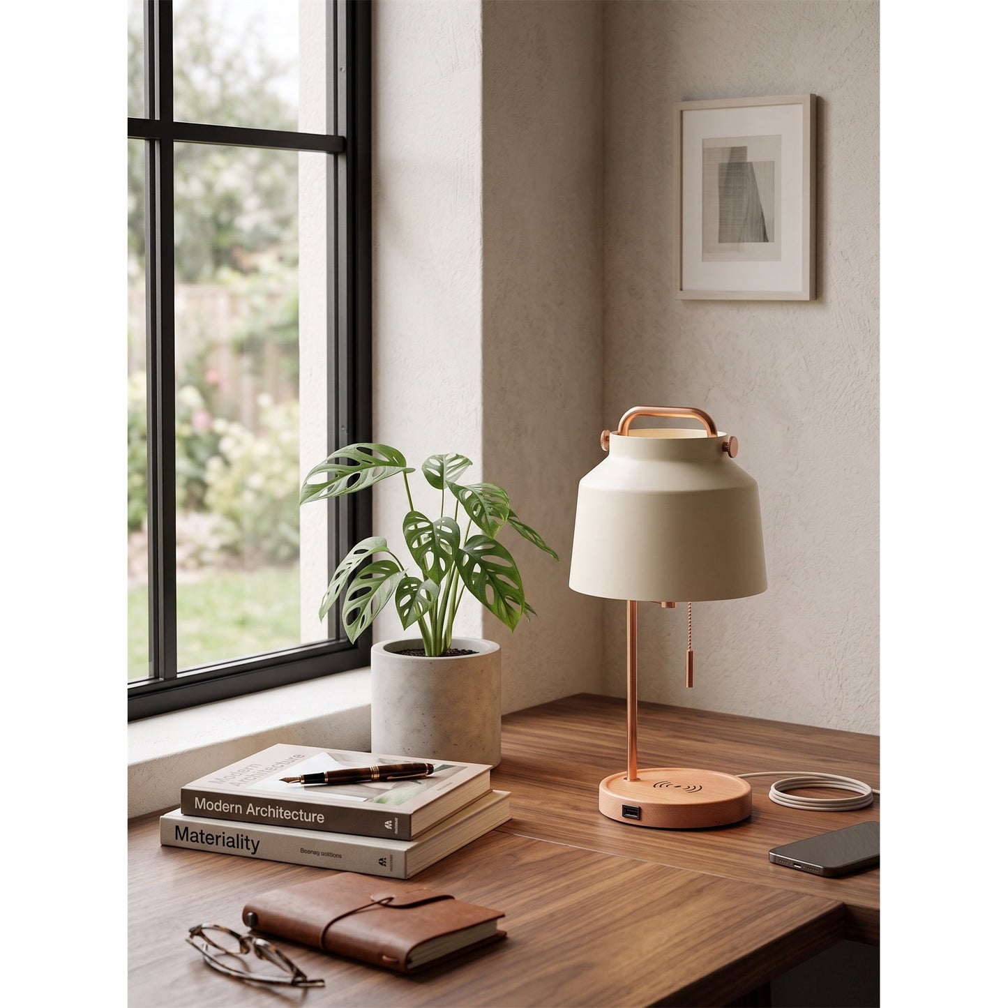Naima USB Table Lamp (Wireless Charging Version)