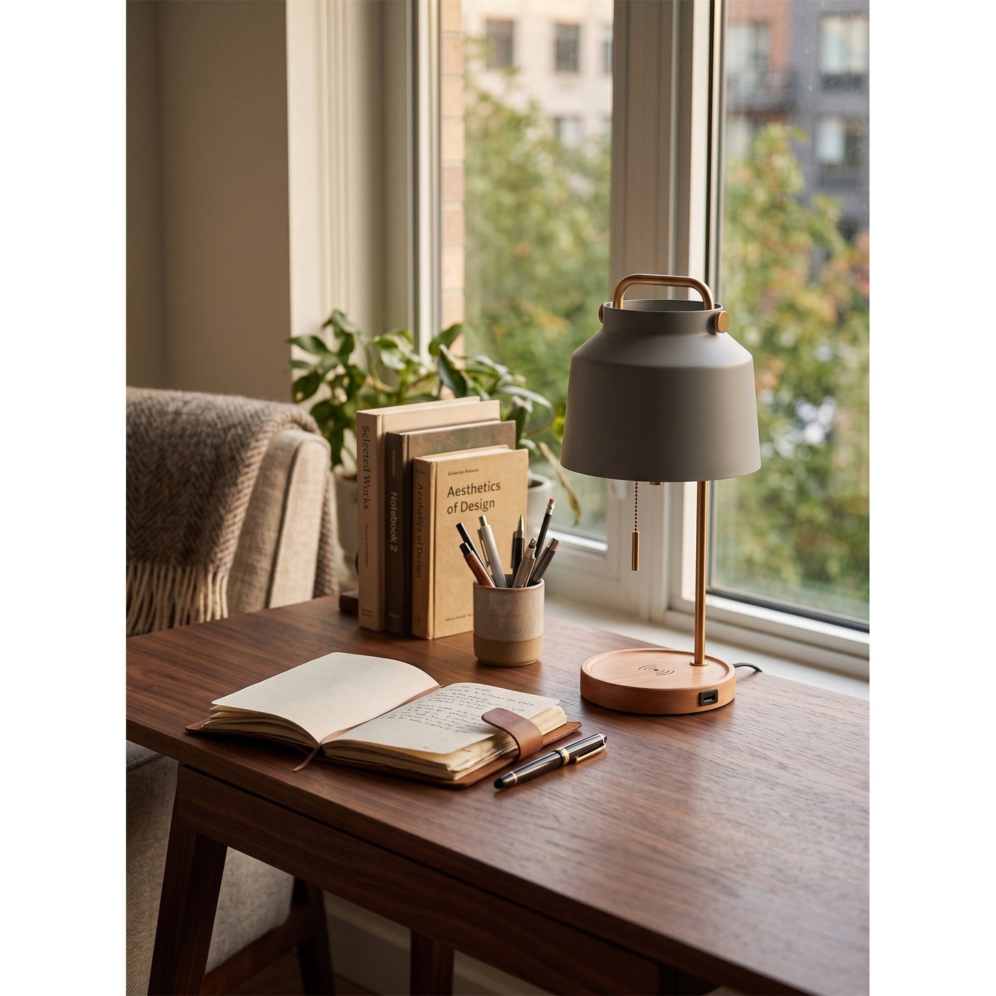 Naima USB Table Lamp (Wireless Charging Version)