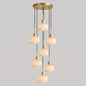 Natural Square Alabaster Chandelier