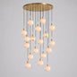 Natural Square Alabaster Chandelier
