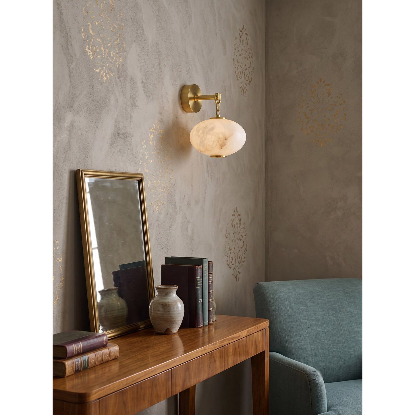 Marune Alabaster Wall Sconce