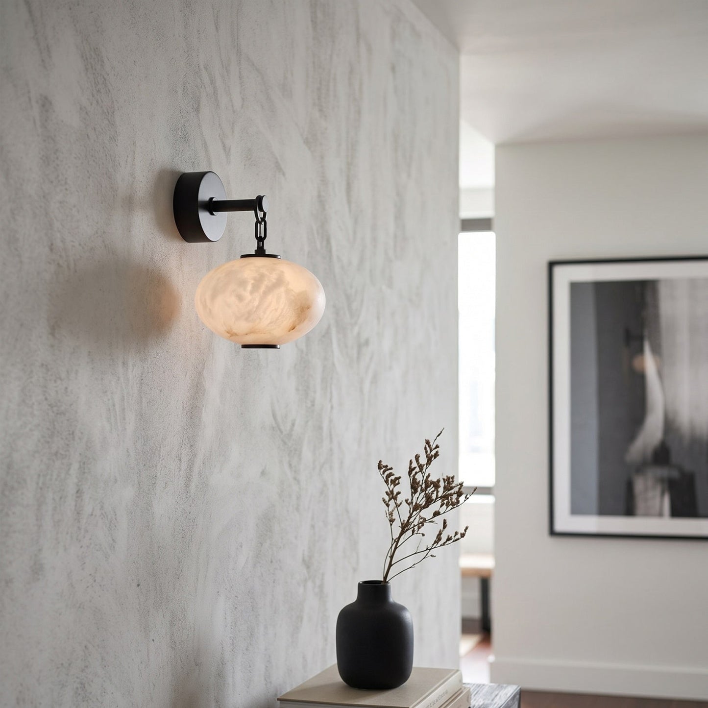 Marune Alabaster Wall Sconce