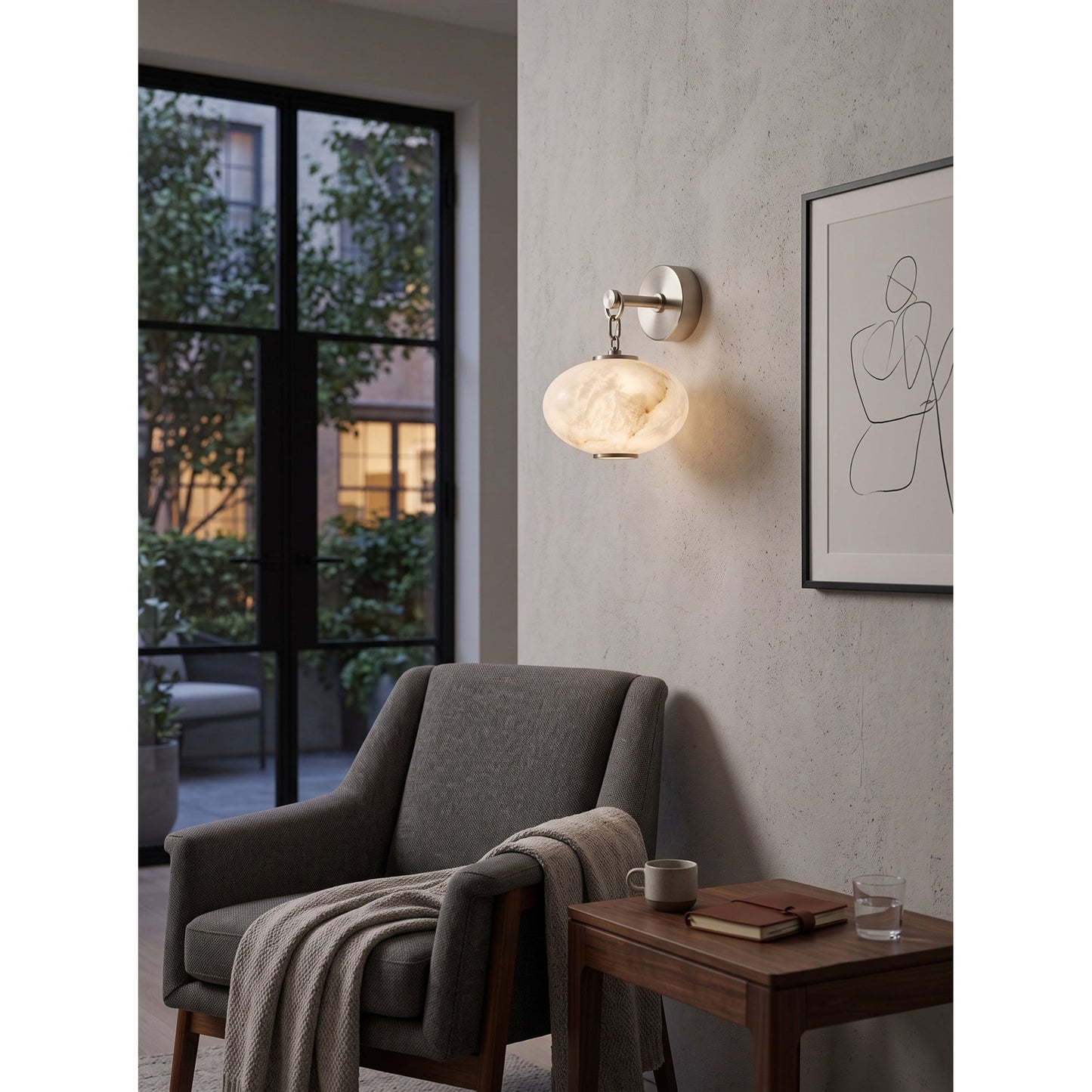 Marune Alabaster Wall Sconce