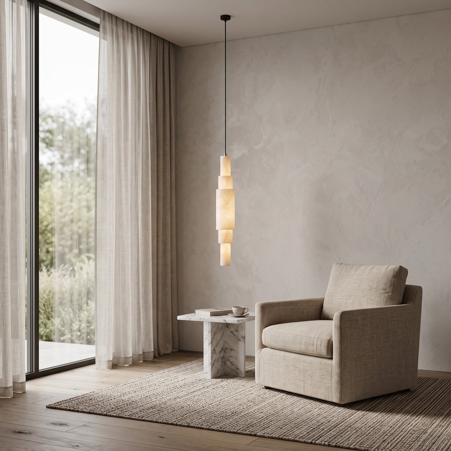 Lirien Tiered Alabaster Pendant Lamp