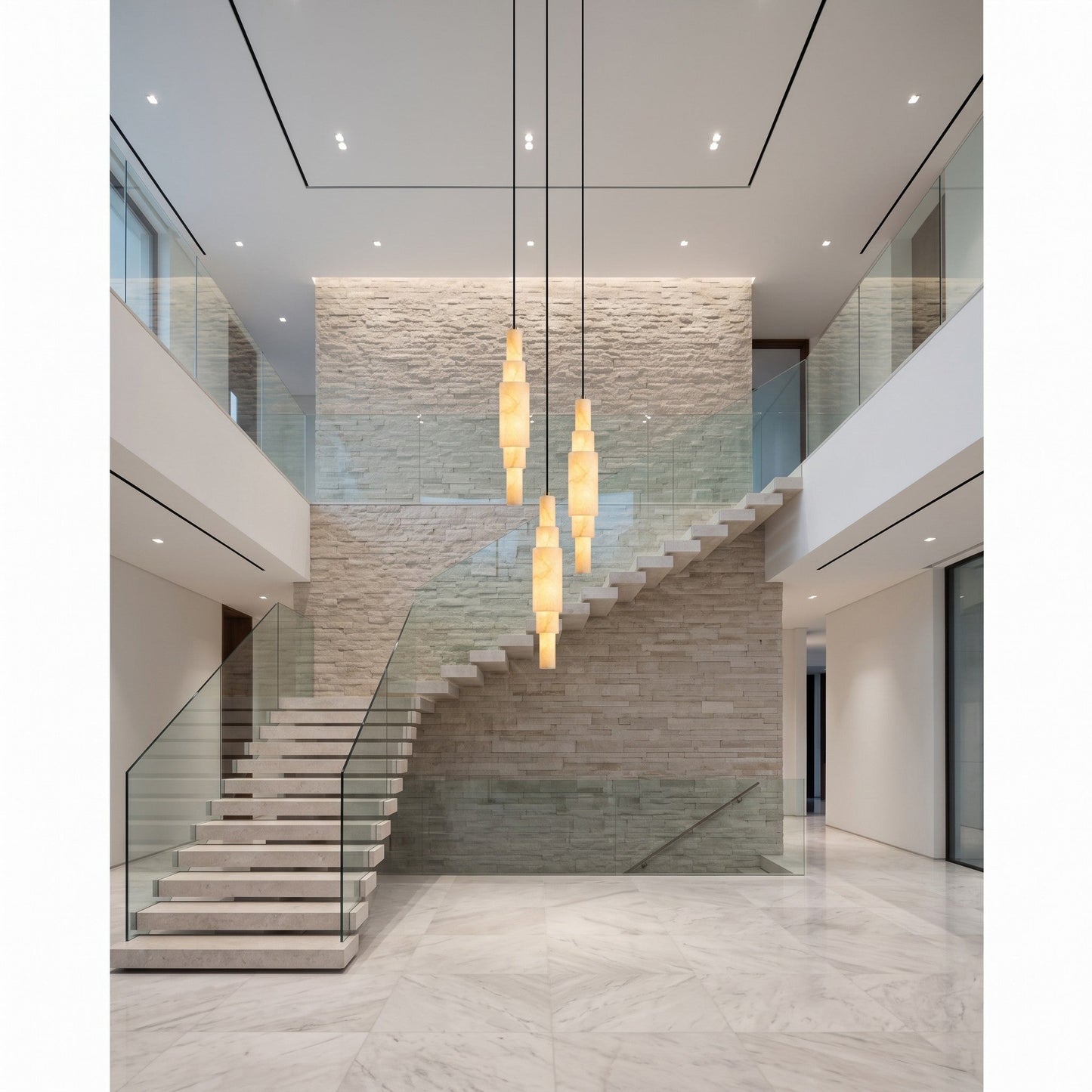 Lirien Tiered Alabaster Pendant Lamp
