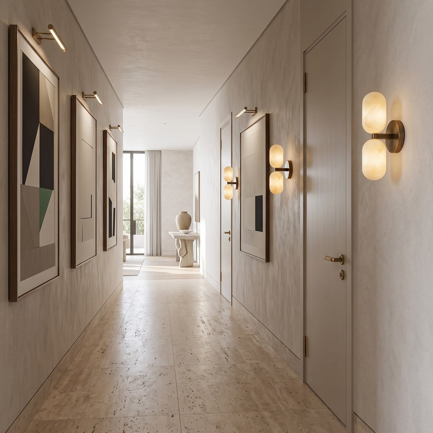 Quinai Alabaster Wall Sconce
