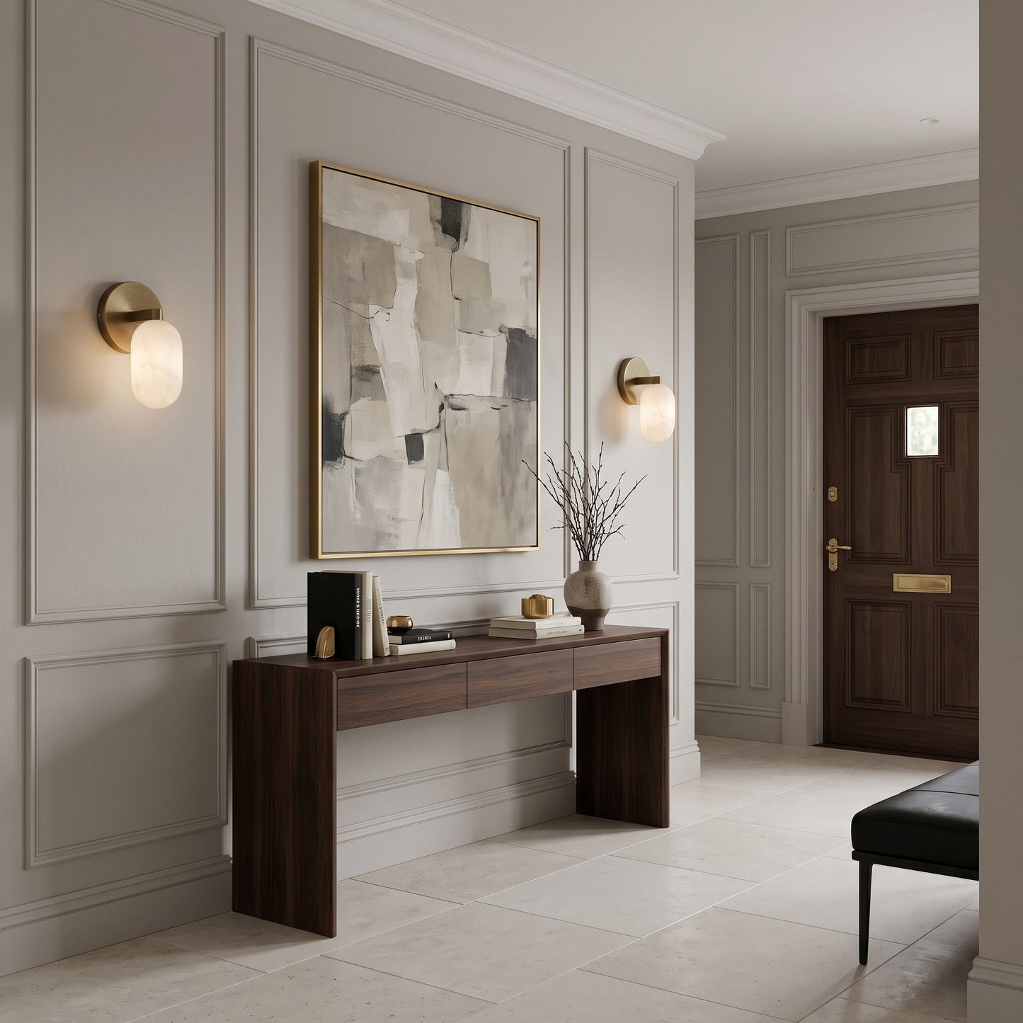Quinai Alabaster Wall Sconce