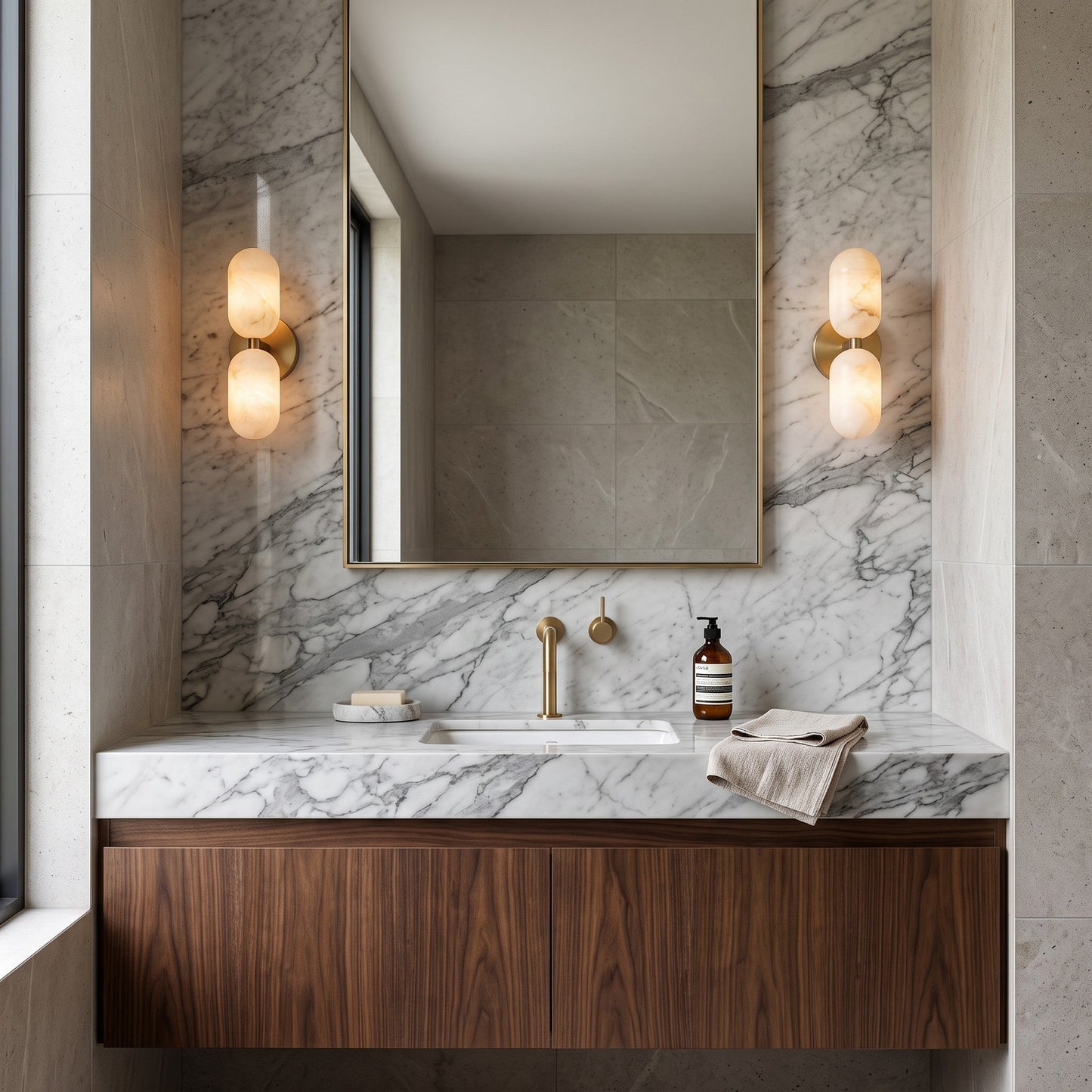 Quinai Alabaster Wall Sconce