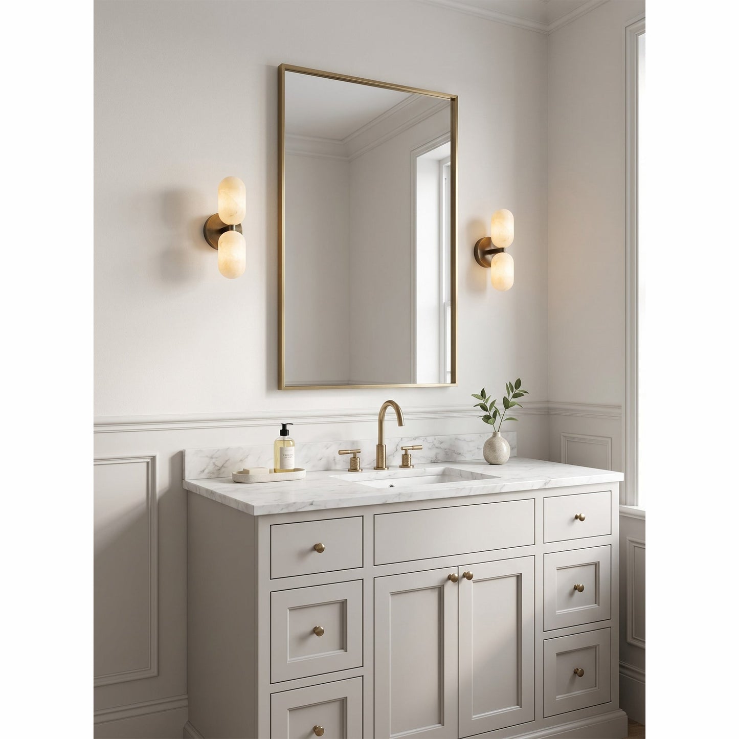 Quinai Alabaster Wall Sconce