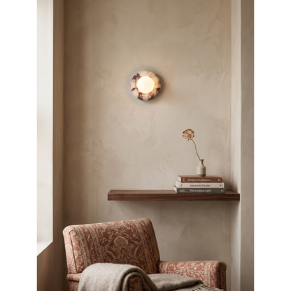 Norara Marble Travertine Wall Sconce