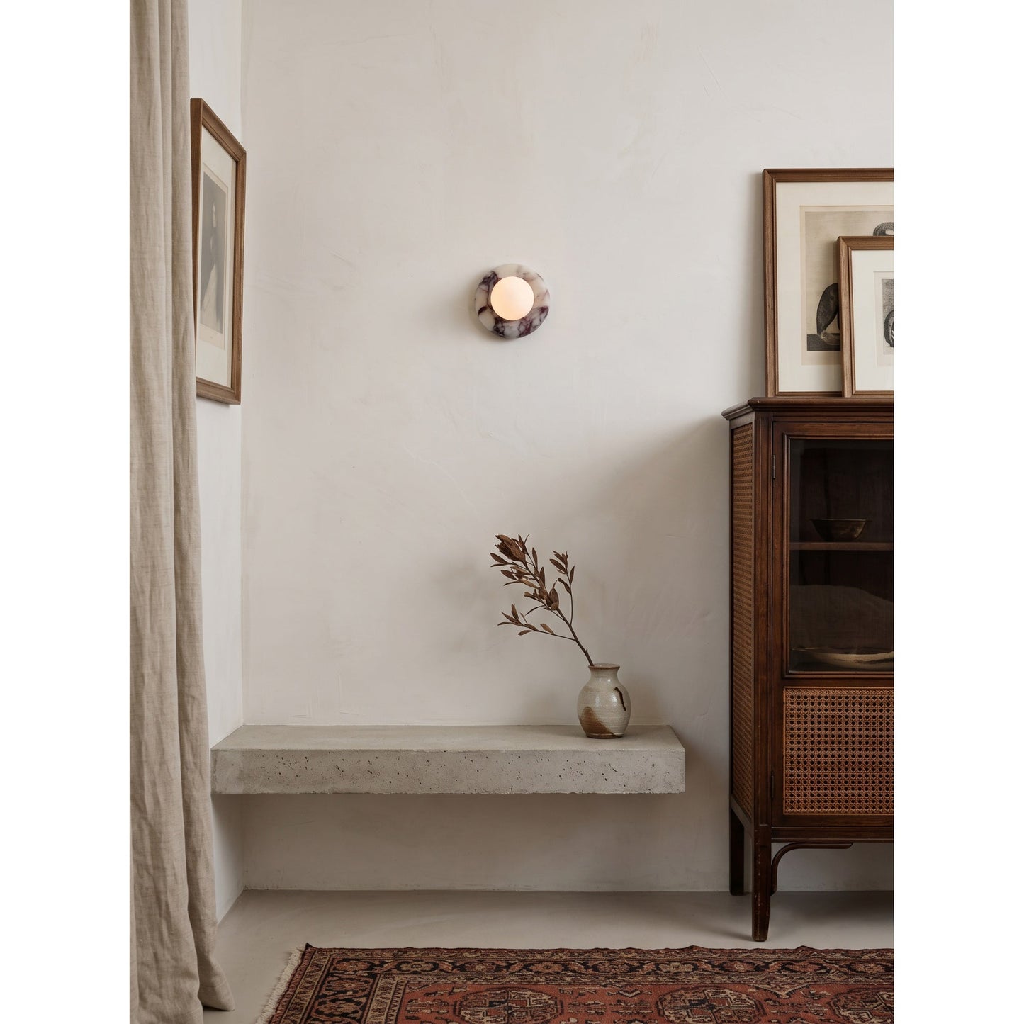 Norara Marble Travertine Wall Sconce