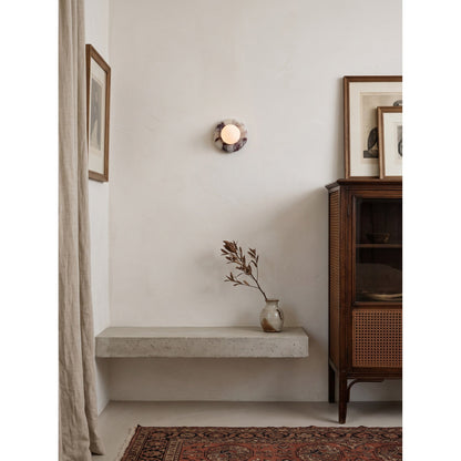 Norara Marble Travertine Wall Sconce